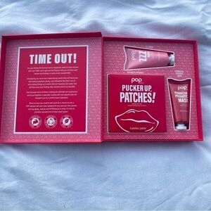POP Beauty Gift Set Full Size Pombucha Mask ZZZ Mask and Pucker Up, Patches!